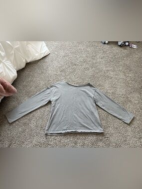 Princess Polly Light Gray Long Sleeve Top